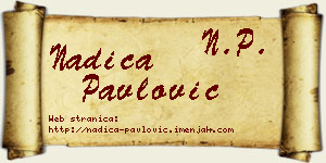Nadica Pavlović vizit kartica